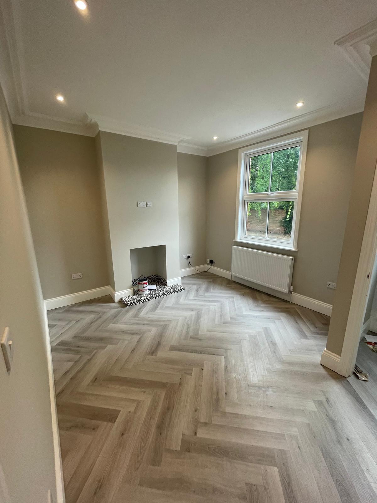 Smooth interior wall painting finish in Manchester bedroom